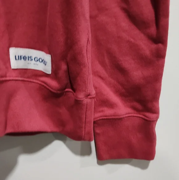 Life Is Good Men's Red American Flag USA Crewneck Pullover Sweatshirt, Size M - Picture 4 of 8